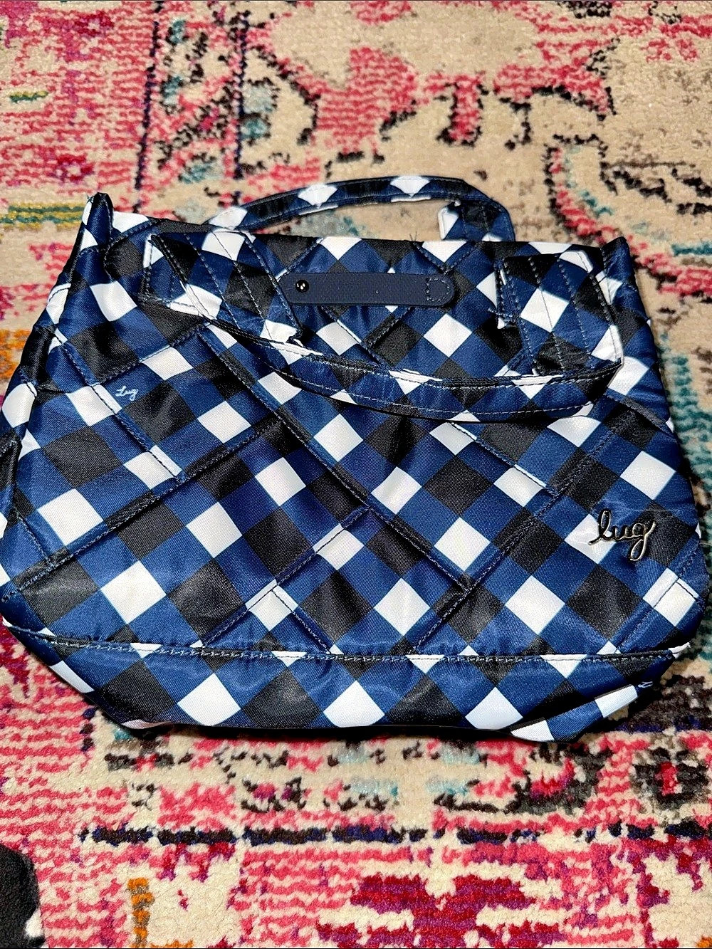 Lug Jitterbug Crossbody Bag Blue & White